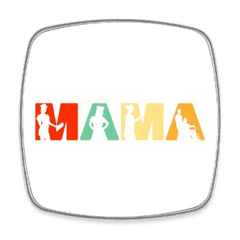 Nurse Mama Funny Retro Healthcare Mother Art - Square fridge magnet - white - Front