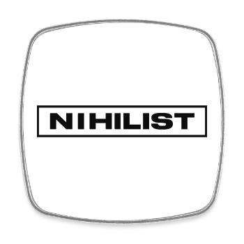 NIHILIST_DARK - Viereckiger Kühlschrankmagnet - Weiß - Vorne