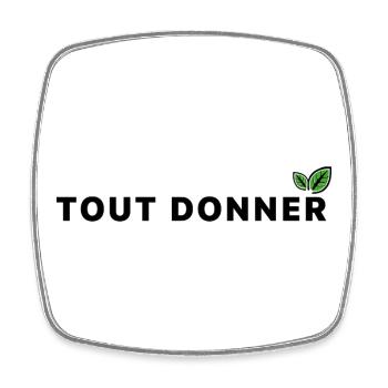 Tout_donner_ecologie - Viereckiger Kühlschrankmagnet - Weiß - Vorne