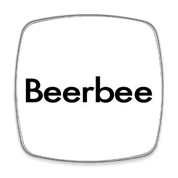 Beerbee Biertrinker Bierbiene Malle Spruch - Viereckiger Kühlschrankmagnet - Weiß - Vorne