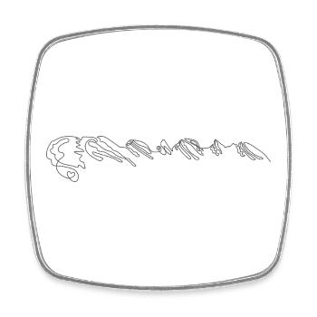 V75504-Churfirsten3D-Large - Square fridge magnet - white - Front