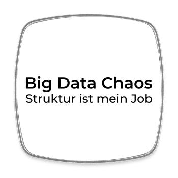 Big Data Chaos – Struktur ist mein Job - Viereckiger Kühlschrankmagnet - Weiß - Vorne