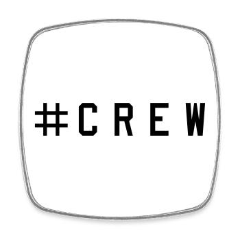 crew - Square fridge magnet - white - Front