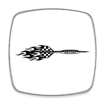 Dartpfeil Symbol Feuer - Viereckiger Kühlschrankmagnet - Weiß - Vorne
