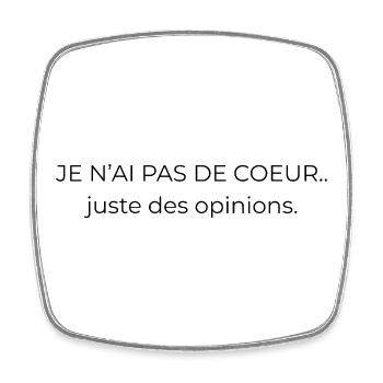 T-shirt humour noir adulte – Minimaliste  - Magnet carré - blanc - Devant