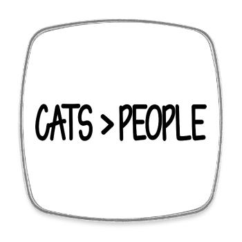 Cats>People Cat Funny Saying - Square fridge magnet - white - Front