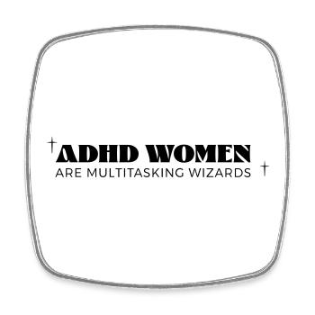 ADHD Women - Square fridge magnet - white - Front