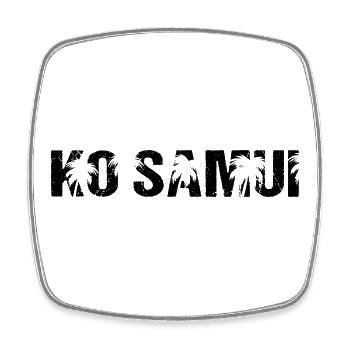 Ko Samui Thailand Palm Trees - Square fridge magnet - white - Front