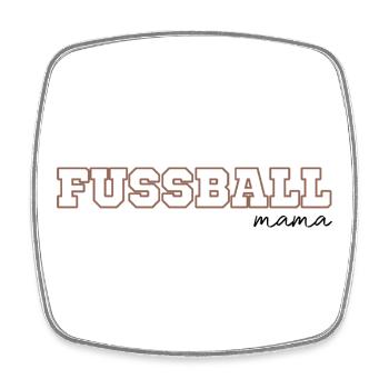 Fussball mama - Viereckiger Kühlschrankmagnet - Weiß - Vorne