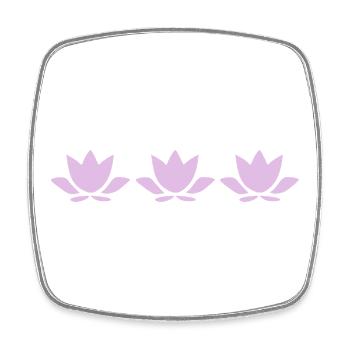 Lotus Flower Lotus Flower Flower Pastel Flower Yoga - Square fridge magnet - white - Front