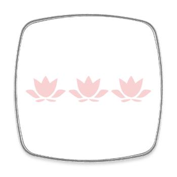 Lotus Flower Lotus Flower Flower Pastel Flower Yoga - Square fridge magnet - white - Front