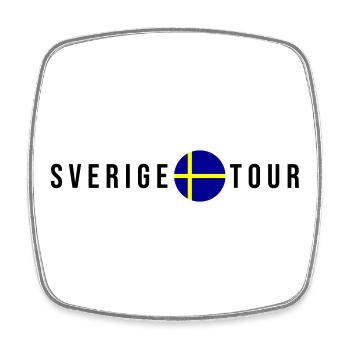 Sverige Tour Schweden - Viereckiger Kühlschrankmagnet - Weiß - Vorne