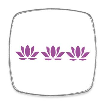 Lotus Flower Lotus Flower Violet Flower Flower Yoga - Square fridge magnet - white - Front