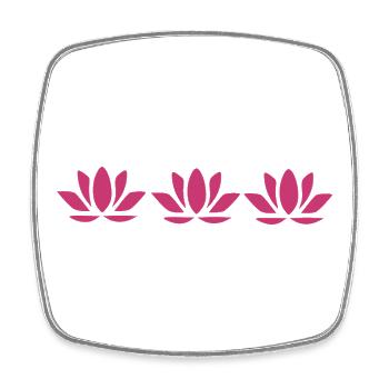 Lotus Flower Lotus Flower Violet Flower Flower Yoga - Square fridge magnet - white - Front