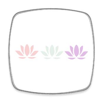 Lotus Flower Lotus Flower Violet Flower Flower Yoga - Square fridge magnet - white - Front