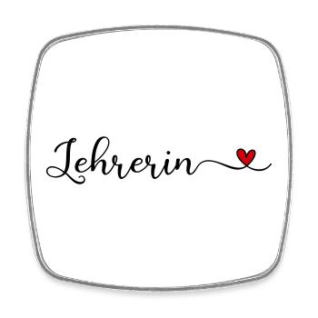 Lehrerin - Viereckiger Kühlschrankmagnet - Weiß - Vorne