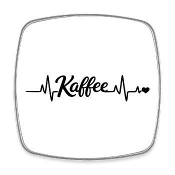 Kaffee - Viereckiger Kühlschrankmagnet - Weiß - Vorne