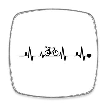 Electric Bike - Square fridge magnet - white - Front