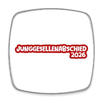Junggesellenabschied 2026 - Viereckiger Kühlschrankmagnet - Weiß - Vorne