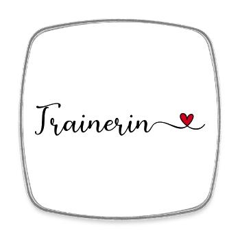 Trainerin - Viereckiger Kühlschrankmagnet - Weiß - Vorne
