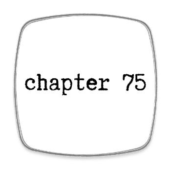chapitre 75 Anniversaire - Magnet carré - blanc - Devant