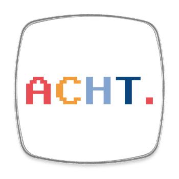 8e cadeau d’anniversaire Huit - Magnet carré - blanc - Devant
