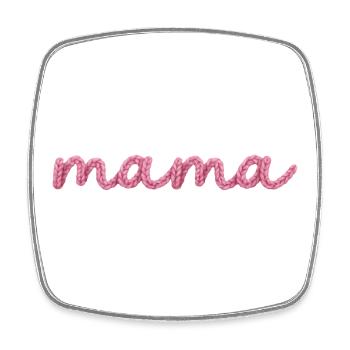 Mama  - Viereckiger Kühlschrankmagnet - Weiß - Vorne
