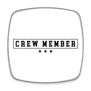 crew member - Square fridge magnet - white - Front