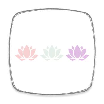 Lotus Flower Lotus Flower Flower Pastel Flower Yoga - Square fridge magnet - white - Front