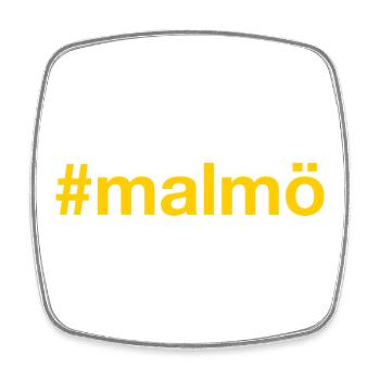Malmö Sverige Sweden Schweden - Square fridge magnet - white - Front