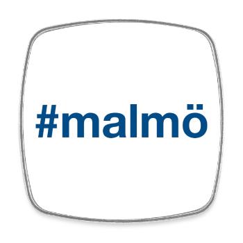 Malmö Sverige Sweden Schweden - Square fridge magnet - white - Front