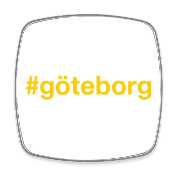 Göteborg Sweden Schweden - Viereckiger Kühlschrankmagnet - Weiß - Vorne