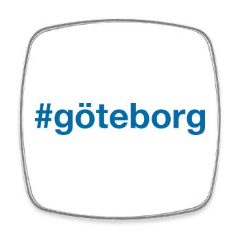 Göteborg Sweden Schweden - Viereckiger Kühlschrankmagnet - Weiß - Vorne