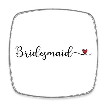 Bridesmaid - Square fridge magnet - white - Front