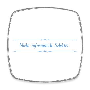 Nicht unfreundlich Selektiv Typo-Print - Viereckiger Kühlschrankmagnet - Weiß - Vorne