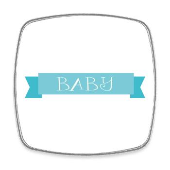 baby - Viereckiger Kühlschrankmagnet - Weiß - Vorne
