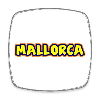 Mallorca Schriftzug - Viereckiger Kühlschrankmagnet - Weiß - Vorne