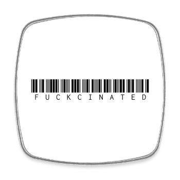 vaccinated - Square fridge magnet - white - Front