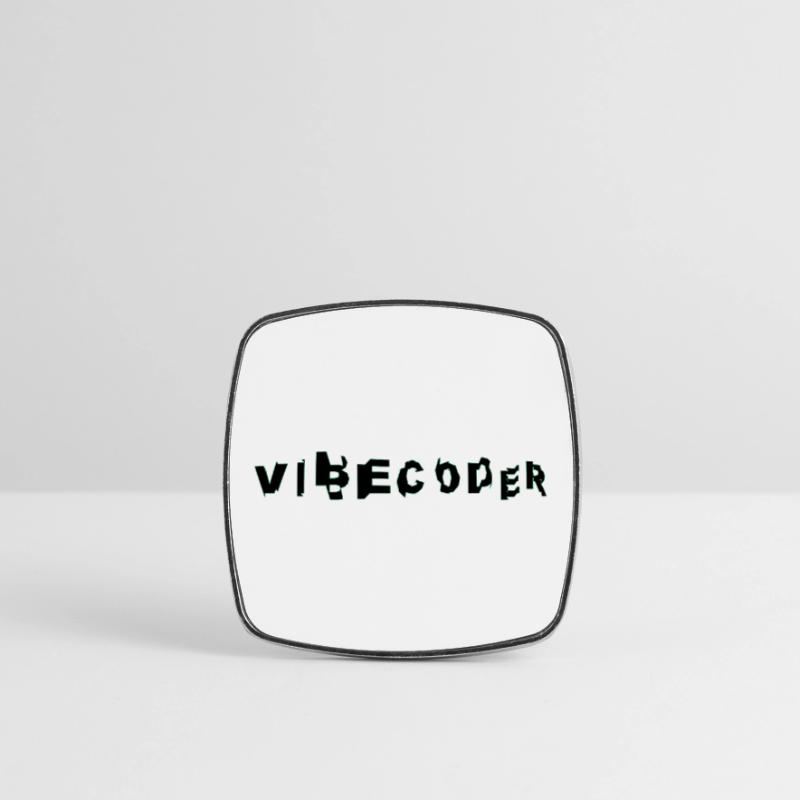 VibeCoder Glitch Neon Viereckiger Kühlschrankmagnet