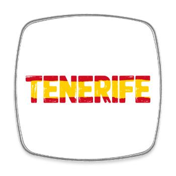Drapeau de Tenerife Espagne Tenerife - Magnet carré - blanc - Devant