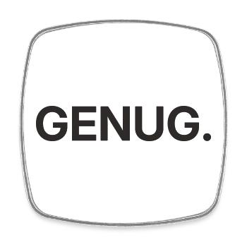GENUG Punkt – Minimalistisches Statement Design - Viereckiger Kühlschrankmagnet - Weiß - Vorne