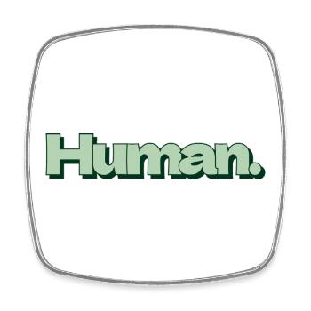 Human Nature Connection - Square fridge magnet - white - Front