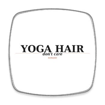 Yoga Hair - Don't Care Namaste - Square fridge magnet - white - Front