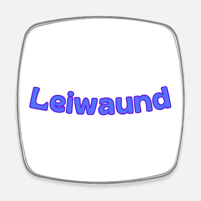 leiwaund - Viereckiger Kühlschrankmagnet - Weiß
