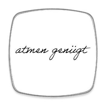 atmen genügt - Viereckiger Kühlschrankmagnet - Weiß - Vorne