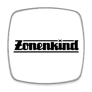 Zonenkind Schriftzug (Farbe änderbar) - Viereckiger Kühlschrankmagnet - Weiß - Vorne