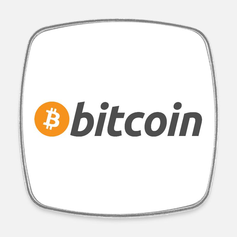 Le bitcoin - Magnet carré - blanc