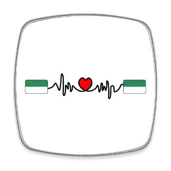 Vlieland Pulse Logo – Island Style - Viereckiger Kühlschrankmagnet - Weiß - Vorne