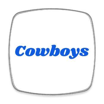 cowboys - Viereckiger Kühlschrankmagnet - Weiß - Vorne