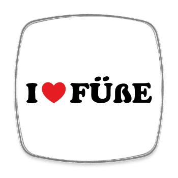 I Love Füsse Lutschen Fuß Fetisch Ich Liebe Füsse  - Viereckiger Kühlschrankmagnet - Weiß - Vorne